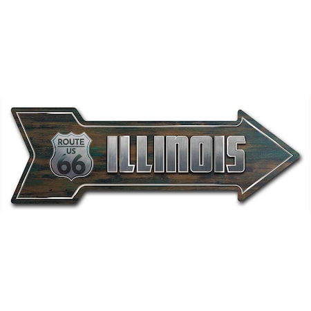 Illinois 66 Arrow Decal Funny Home Decor 36in Wide